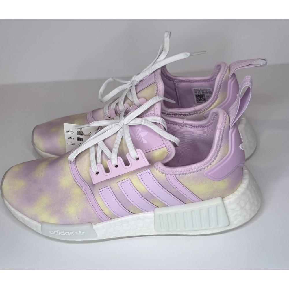 Adidas NMD_R1 J Bliss Lilac Tie Dye Shoes HQ6184 New (No Box) Size 7Y / W 8.5